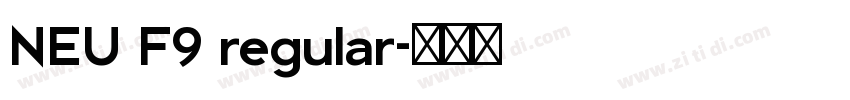 NEU F9 regular字体转换